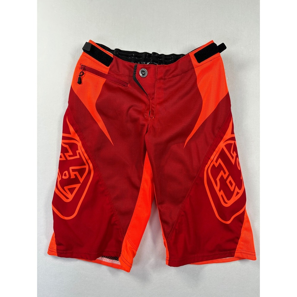 Troy Lee Designs Sprint‎ MTB Shorts Y 26 Red Orange Biking Racing Cycle Gear